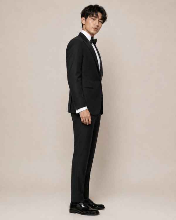 Black Roma Tailored Fit Two-Piece Tuxedo (3) Black Roma Tailored Fit Two-Piece Tuxedo 黑色 Roma 修身剪裁兩件套禮服