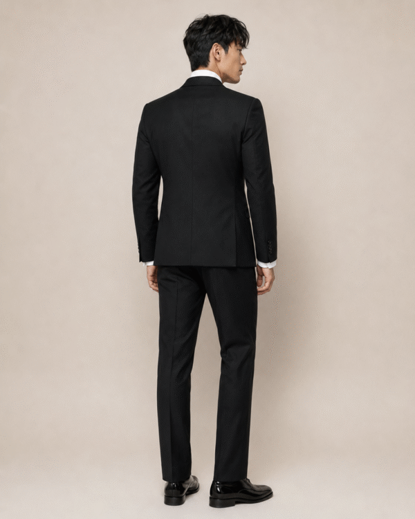 Black Roma Tailored Fit Two-Piece Tuxedo (4) Black Roma Tailored Fit Two-Piece Tuxedo 黑色 Roma 修身剪裁兩件套禮服