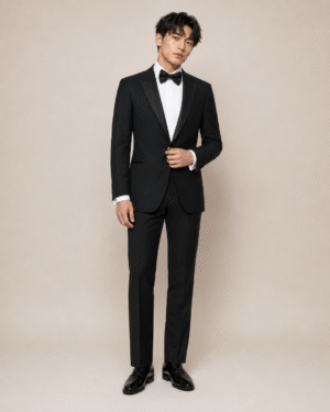 Black Roma Tailored Fit Two-Piece Tuxedo (5) Black Roma Tailored Fit Two-Piece Tuxedo 黑色 Roma 修身剪裁兩件套禮服