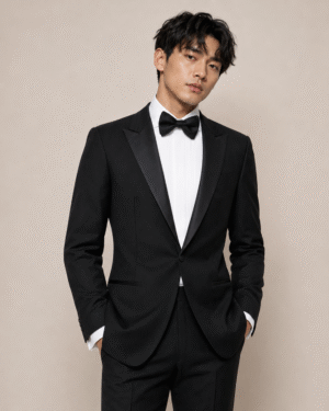 Black Perennial Tailored Fit Milano 2 Piece Suit | 黑色 Perennial Milano 修身剪裁兩件套西裝