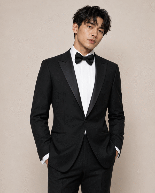 Black Roma Tailored Fit Two-Piece Tuxedo (6) Black Roma Tailored Fit Two-Piece Tuxedo 黑色 Roma 修身剪裁兩件套禮服