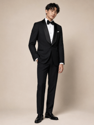 Black Roma Tailored Fit Two-Piece Tuxedo Shawl Lapel (3) Black Roma Tailored Fit Two-Piece Tuxedo Shawl Lapel 黑色 Roma 修身剪裁兩件套圓領禮服
