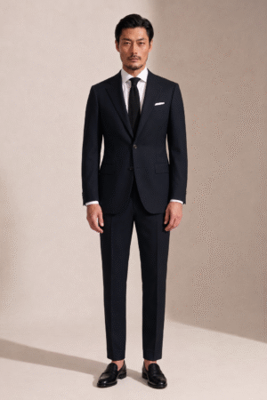 Dark Blue Plain Perennial Tailored Fit Milano 2 Piece Suit (1) Dark Blue Plain Perennial Tailored Fit Milano 2 Piece Suit 深藍素色 Perennial Milano 修身剪裁兩件套西裝