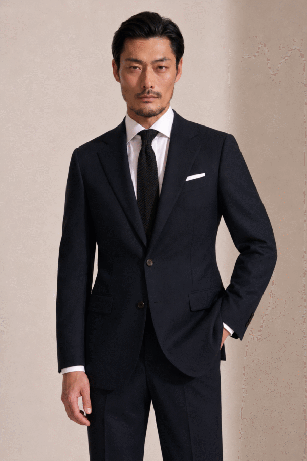 Dark Blue Plain Perennial Tailored Fit Milano 2 Piece Suit (5) Dark Blue Plain Perennial Tailored Fit Milano 2 Piece Suit 深藍素色 Perennial Milano 修身剪裁兩件套西裝
