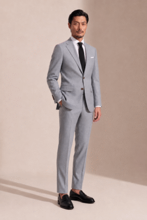 LIGHT GREY,PLAIN, Perennial Tailored Fit Milano 2 Piece (2) Light Grey Plain Perennial Tailored Fit Milano 2 Piece Suit 淺灰素色 Perennial Milano 修身剪裁兩件套西裝