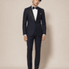 Navy Roma Tailored Fit Two-Piece Tuxedo (1) Navy Roma Tailored Fit Two-Piece Tuxedo 海軍藍 Roma 修身剪裁兩件套禮服