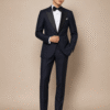 Navy Roma Tailored Fit Two-Piece Tuxedo (2) Navy Roma Tailored Fit Two-Piece Tuxedo 海軍藍 Roma 修身剪裁兩件套禮服