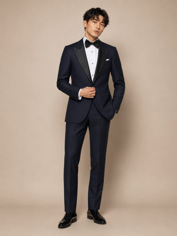 Navy Roma Tailored Fit Two-Piece Tuxedo (2) Navy Roma Tailored Fit Two-Piece Tuxedo 海軍藍 Roma 修身剪裁兩件套禮服
