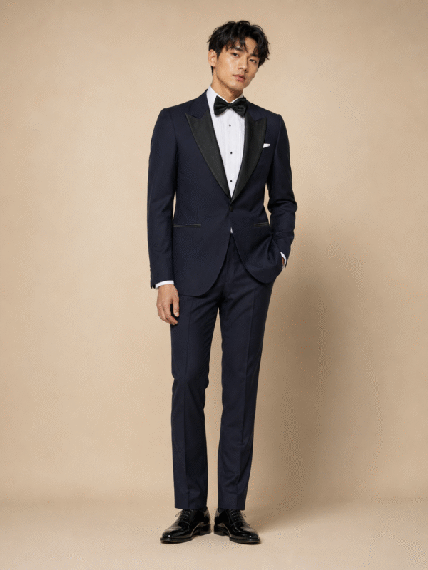 Navy Roma Tailored Fit Two-Piece Tuxedo (3) Navy Roma Tailored Fit Two-Piece Tuxedo 海軍藍 Roma 修身剪裁兩件套禮服
