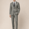 Sage Green Grey Plain Perennial Tailored Fit Milano 2 Piece Suit (2) Sage Green Grey Plain Perennial Tailored Fit Milano 2 Piece Suit 灰鼠尾草綠 Perennial Milano 修身剪裁兩件套西裝