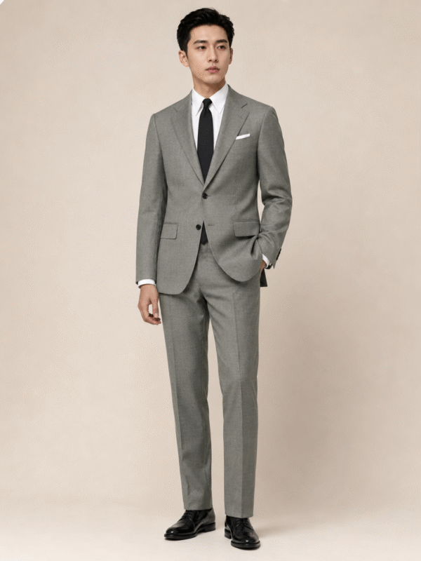 Sage Green Grey Plain Perennial Tailored Fit Milano 2 Piece Suit (2) Sage Green Grey Plain Perennial Tailored Fit Milano 2 Piece Suit 灰鼠尾草綠 Perennial Milano 修身剪裁兩件套西裝