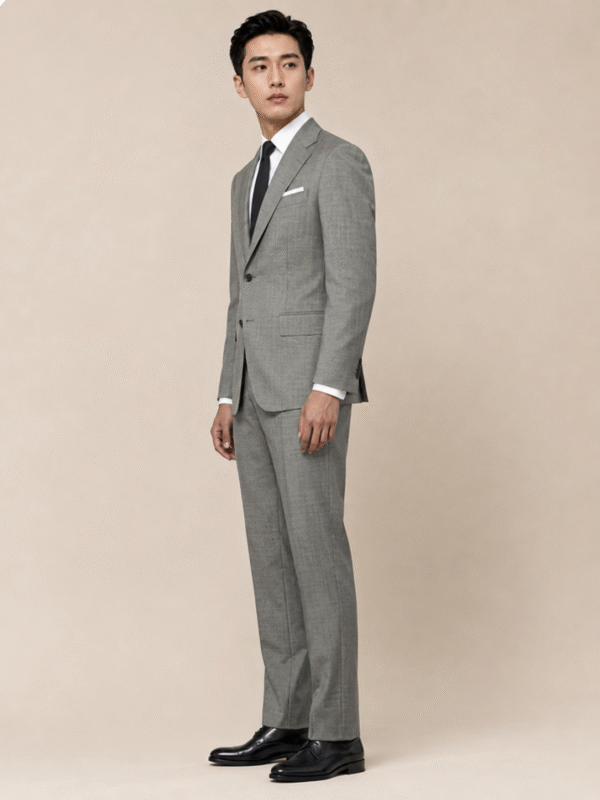 Sage Green Grey Plain Perennial Tailored Fit Milano 2 Piece Suit (4) Sage Green Grey Plain Perennial Tailored Fit Milano 2 Piece Suit 灰鼠尾草綠 Perennial Milano 修身剪裁兩件套西裝