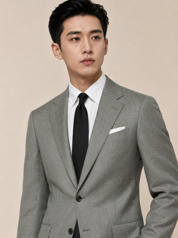 Sage Green Grey Plain Perennial Tailored Fit Milano 2 Piece Suit (6) Sage Green Grey Plain Perennial Tailored Fit Milano 2 Piece Suit 灰鼠尾草綠 Perennial Milano 修身剪裁兩件套西裝